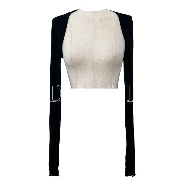 🚀주문폭주/당일발송(유니크/2color) 골지X  면 슬림핏 핸드워머 롱슬리브 볼레로 가디건 C239