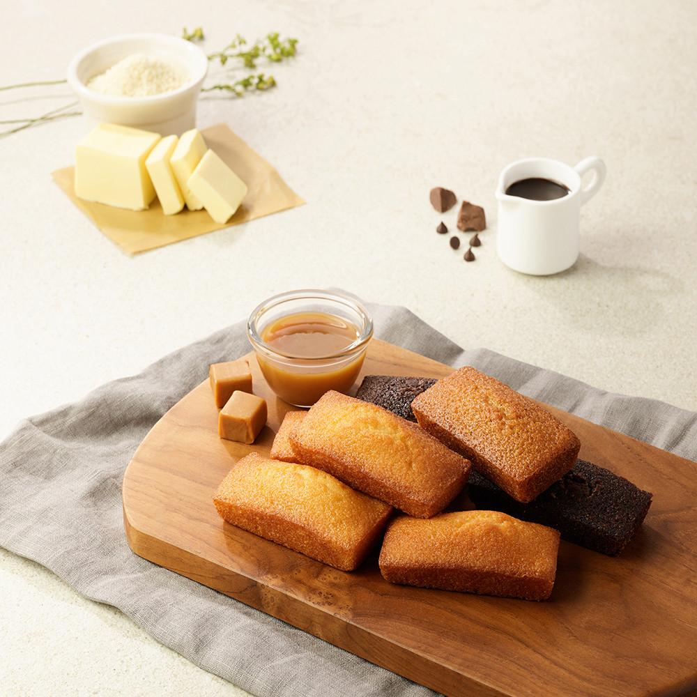 데르뜨 쫀득 휘낭시에 세트 (플레인 3개,초코 3개,카라멜 3개,총 9개)_냉동