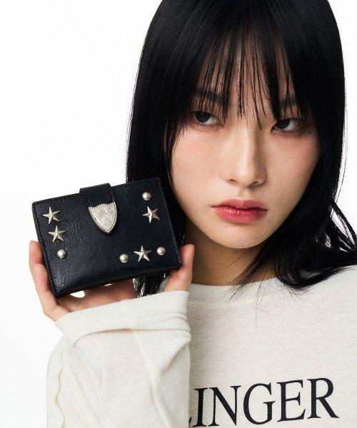 웨스턴 아코디언 카드 지갑 블랙