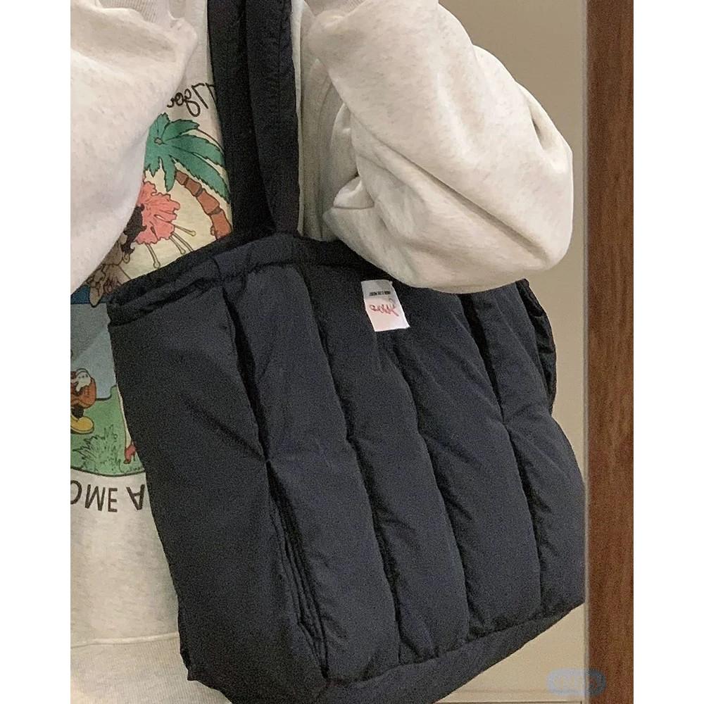 에그머그 퀄팅 패딩백 노트북가방 2color