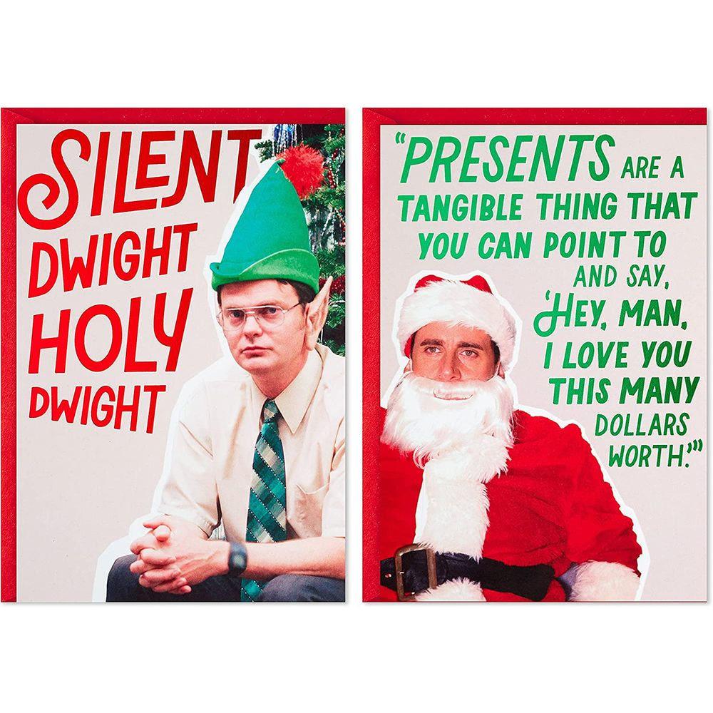 크리스마스 편지 카드 엽서 홀마크 상자 팩 오피스 마이클 드와이트