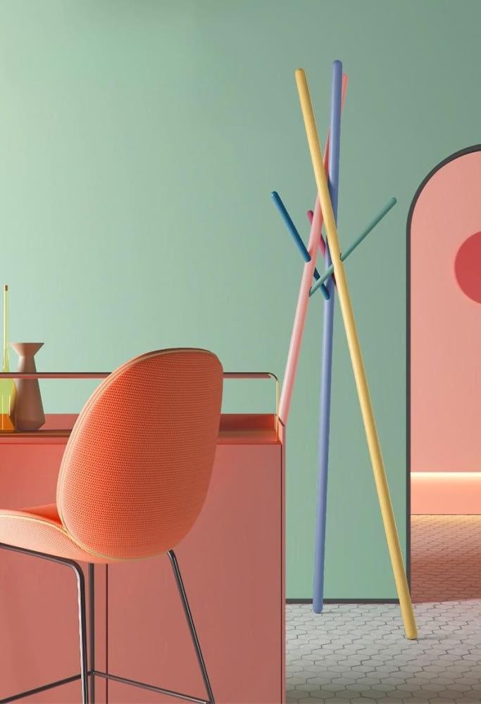 헤이유드 탱글 우드행거 컬러 인테리어 스탠드 옷걸이 A