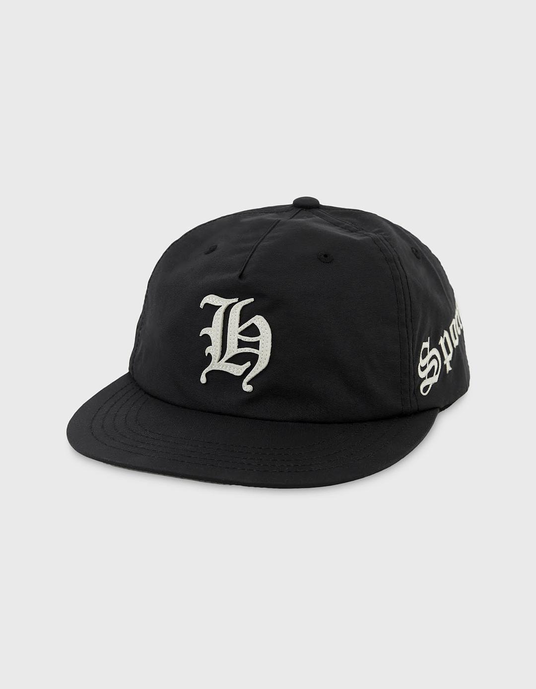 H LETTER 5 PANEL CAP / Black