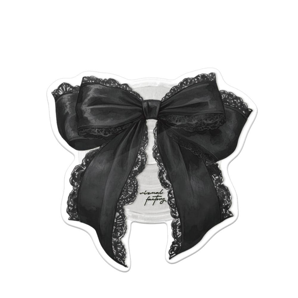 레이스리본 블랙 클리어톡