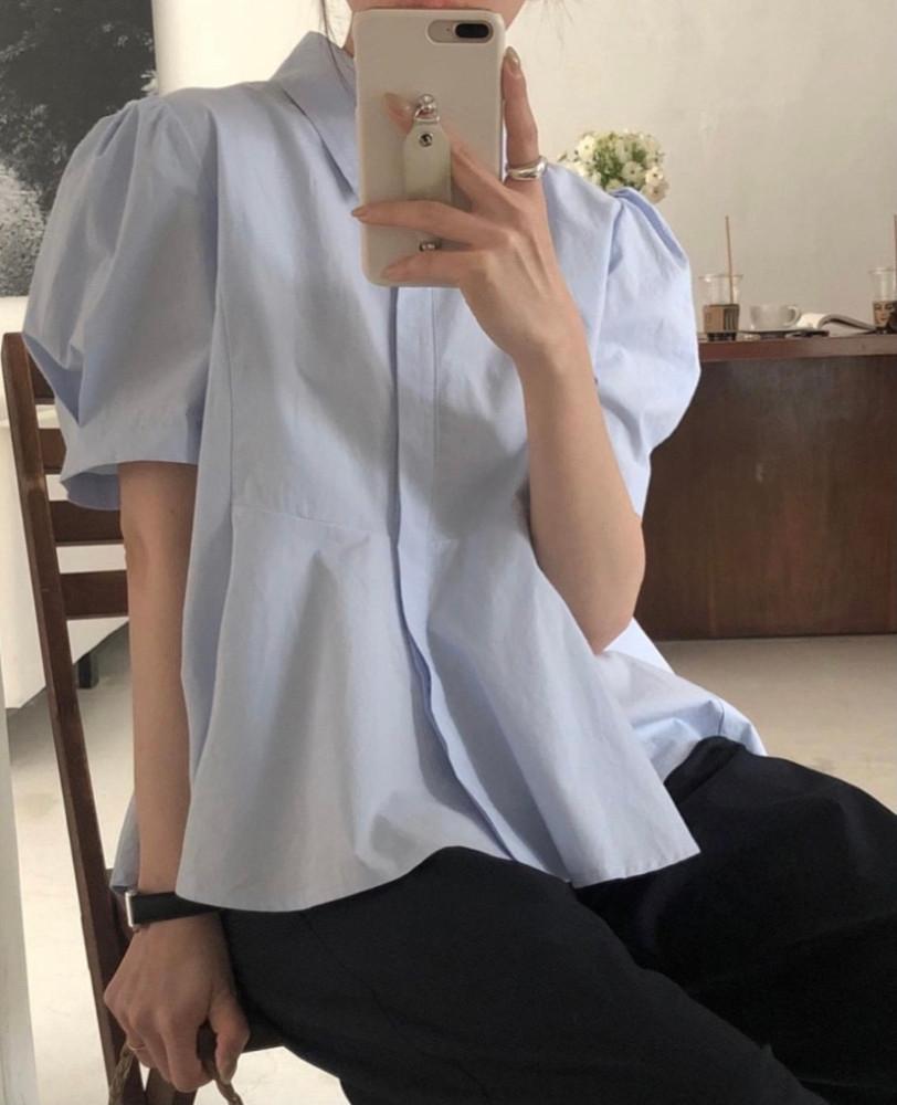 7-10지연/ Objet 오브제 버닝 플리츠 블라우스 burning pleats blouse