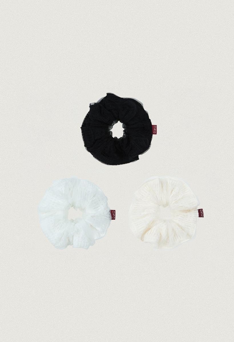 Cloud lace scrunchie_3color(O25-ACC03)