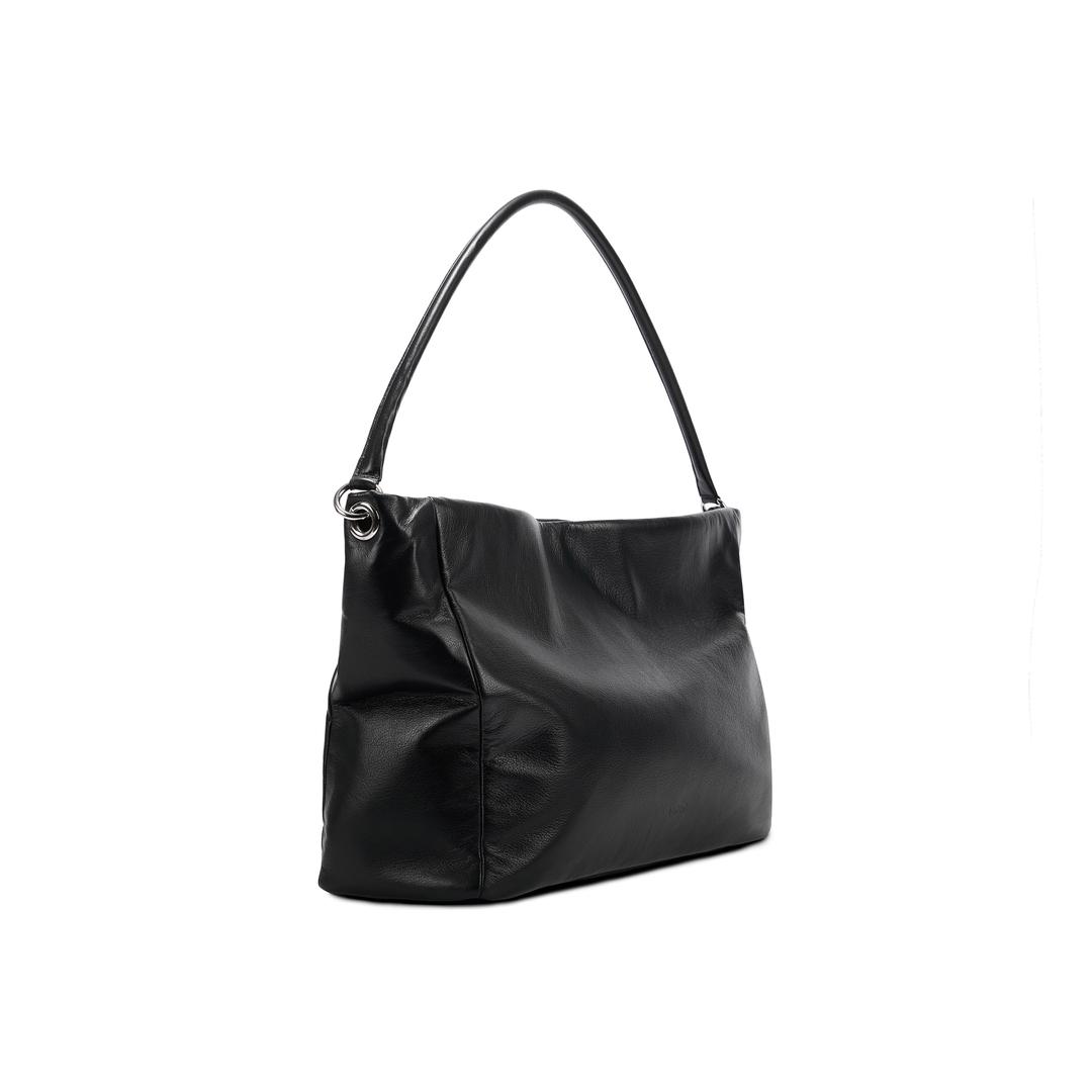 DEINET LEATHER BIG BAG IN BLACK