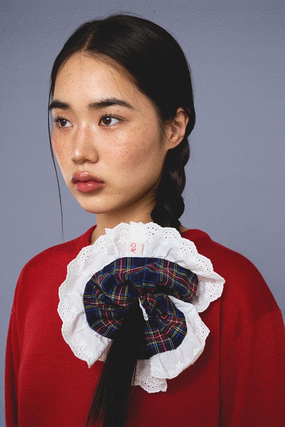 CHECK SCRUNCH / NAVY