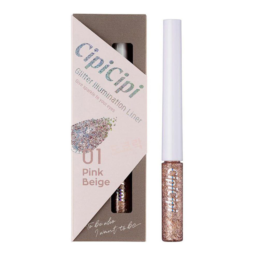 CipiCipi 시피시피 글리터 일루미네이션 라이너 R 01 핑크 베이지 3g
