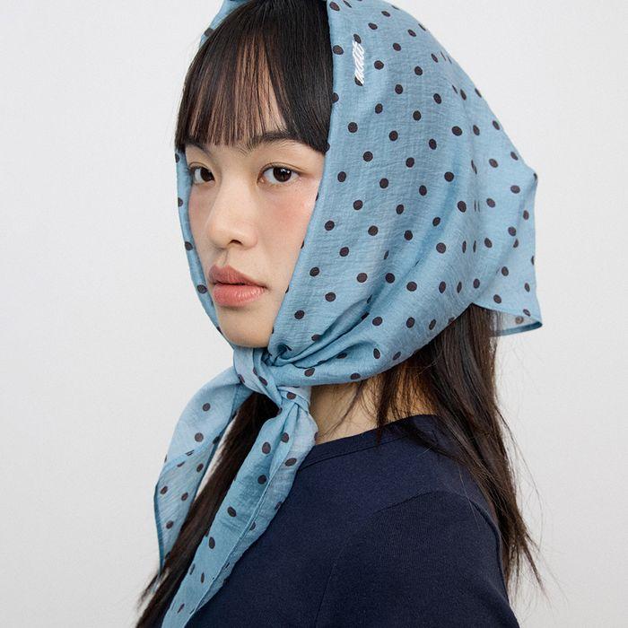 Dot pattern scarf_mint