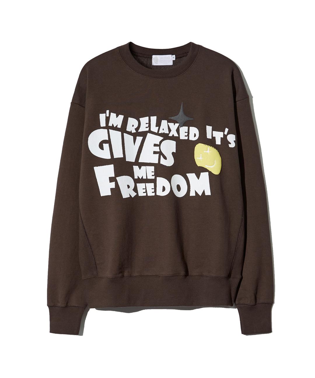 Slogan Artwork Sweatshirt Brown