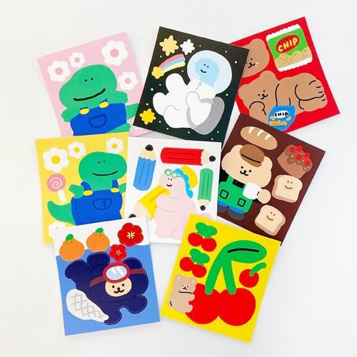 곰돌&공룡 리무버블 스티커 v.2