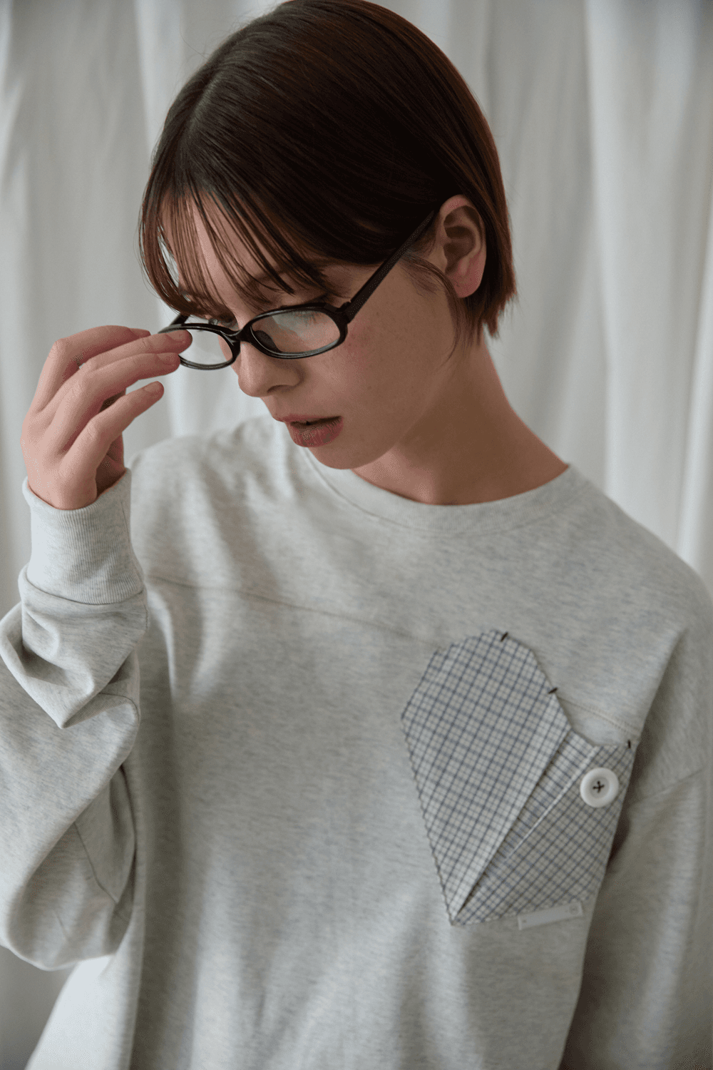 [예약배송 9.8] FOLDED CHECK LONG SLEEVE T