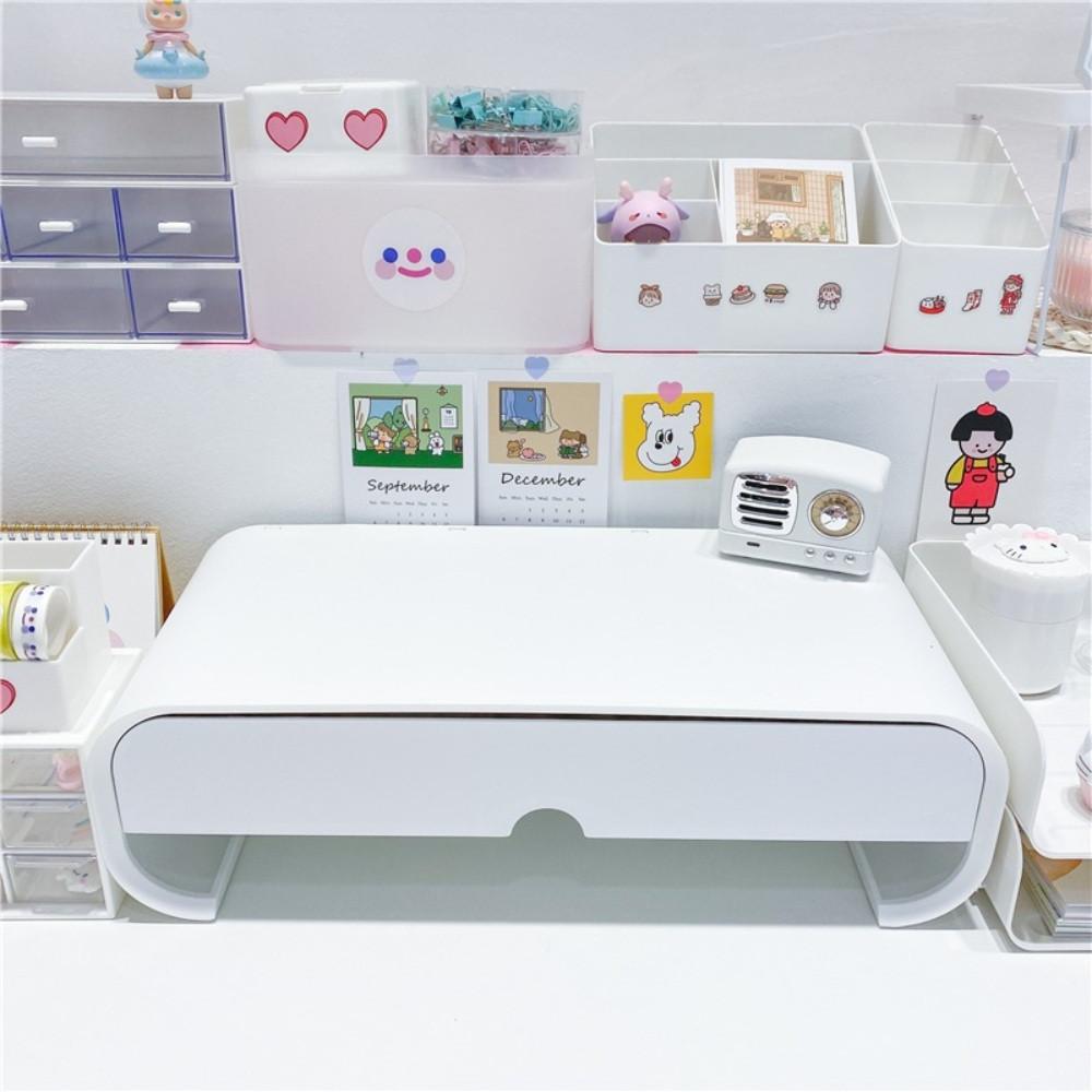 서랍형 모니터 선반 책상 노트북 사무실 데스크탑 서랍 받침대 거치대 PC 스탠드 다이