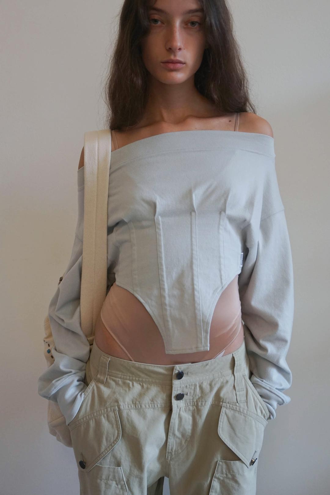 Corset Sweatshirt Misty Blue