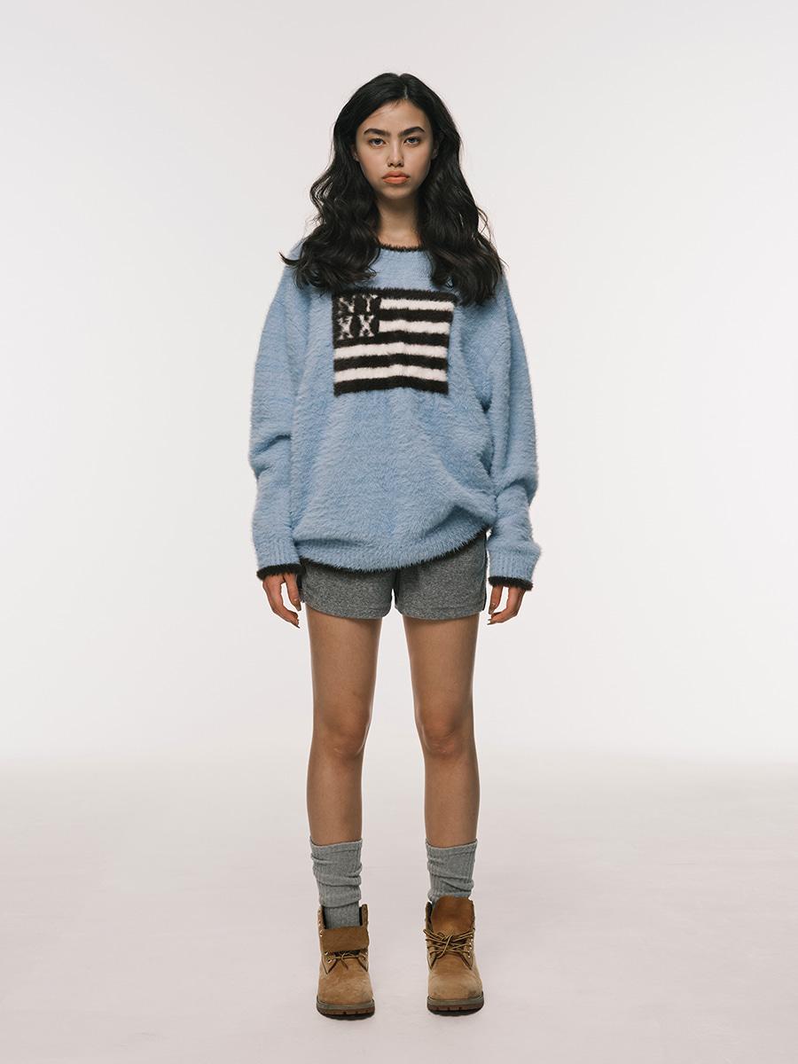 NYX FLAG KNIT BLUE