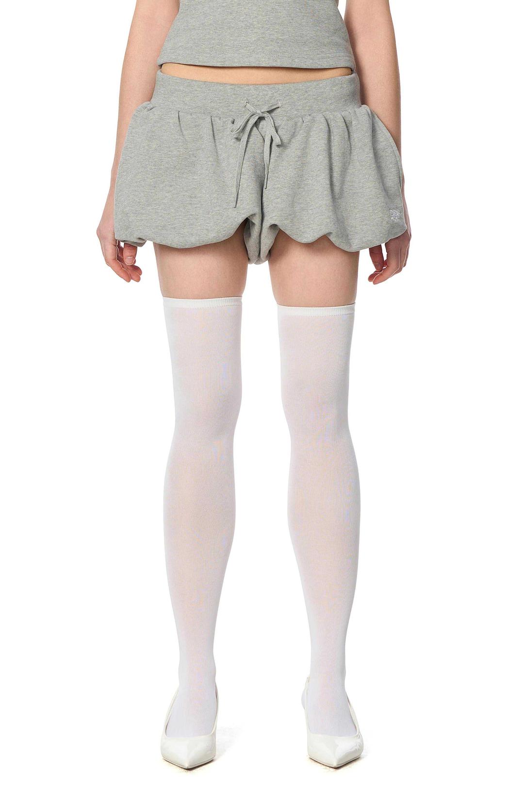 GREY VOLUME SHIRRING SHORTS
