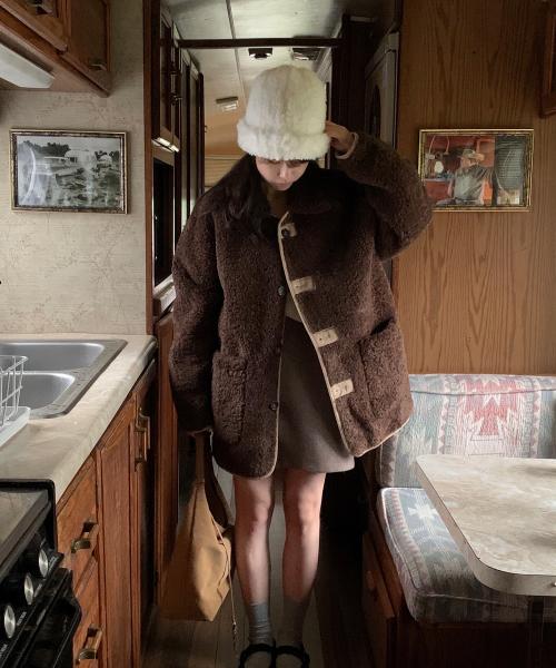 REVERSIBLE MUSTANG COLLOR COAT_4COLOR