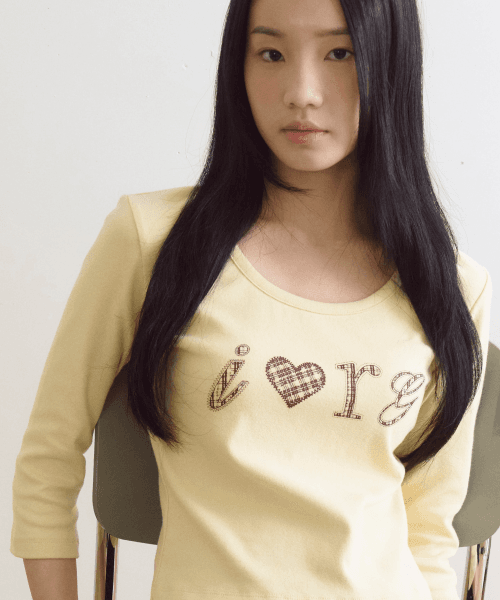 I Luv RnR Check Point Long Sleeve Lemon