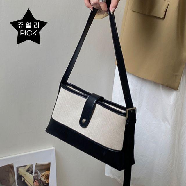 [주얼리 증정] 일더하기일 캔버스 포인트 레트로 메신저백 숄더백