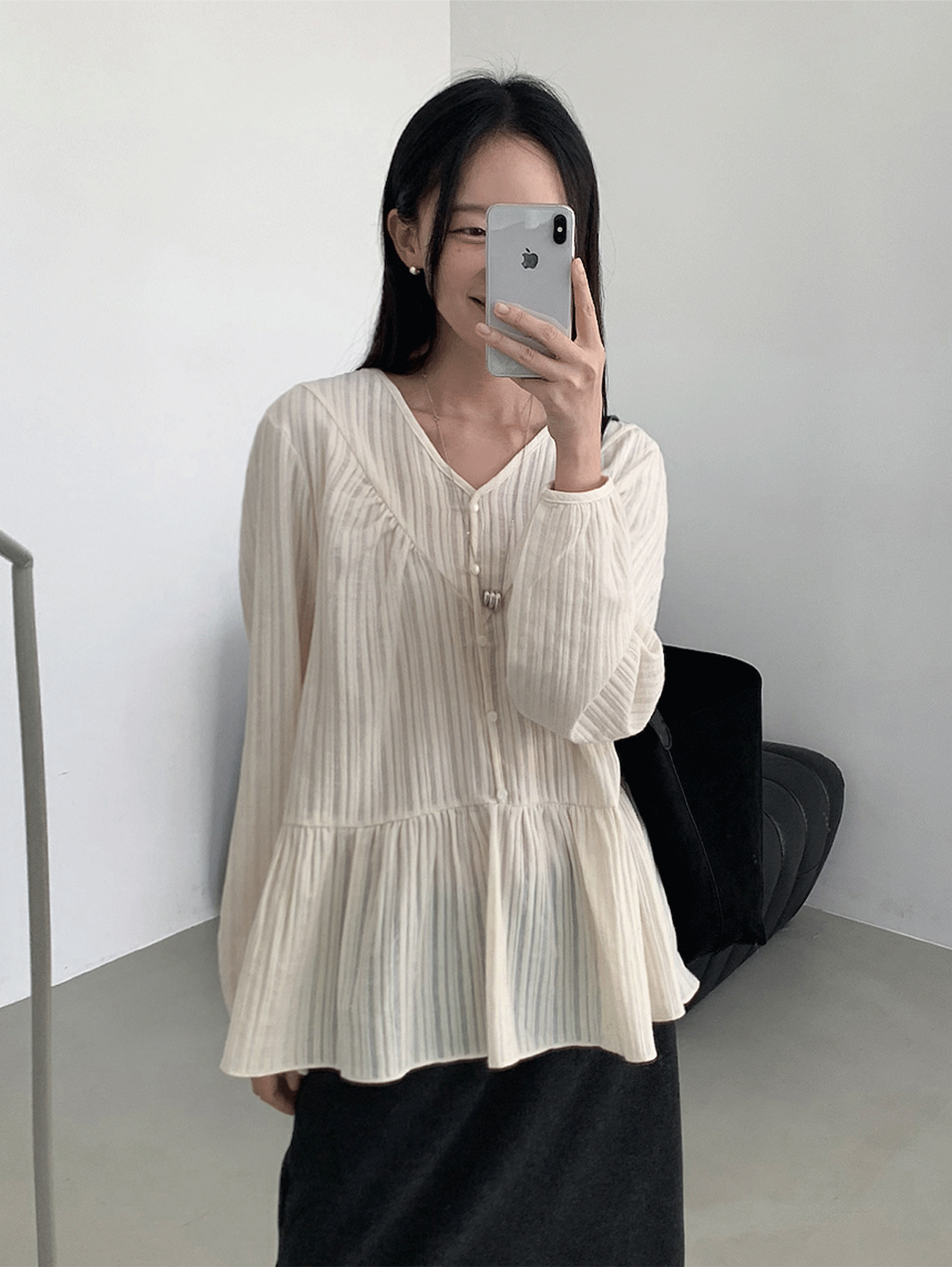 어리틀빗 bono stripe blouse (ivory) 주문폭주!