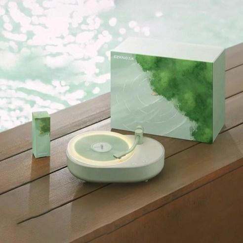 디퓨저 블루투스 스피커 무드등 LP 플레이어 턴테이블 아로마 테라피, 민트