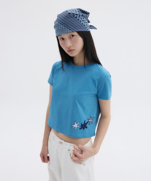 STAR PATCHY T-SHIRT, BLUE