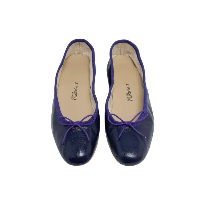 포셀리 레더 플랫 퍼플