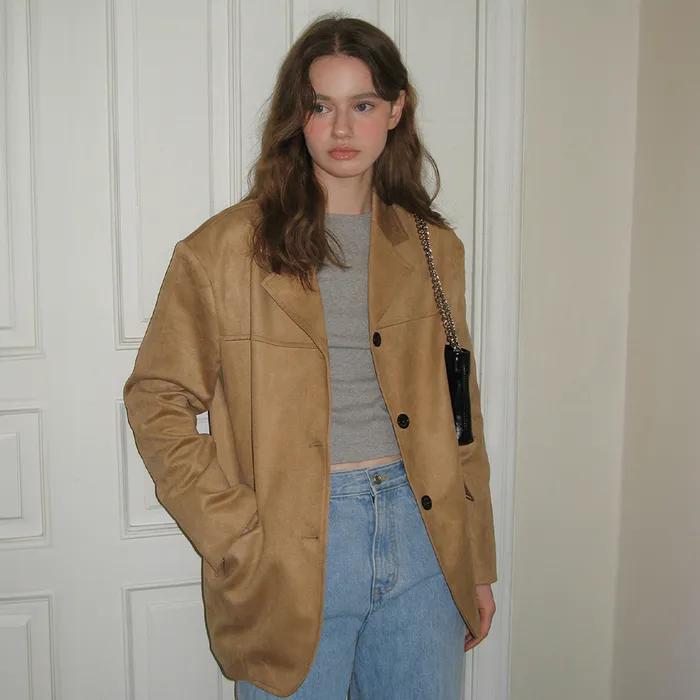 Carmel Suede Jacket - Beige