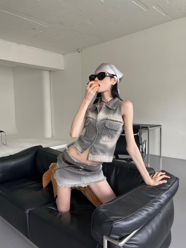 From denim twopiece