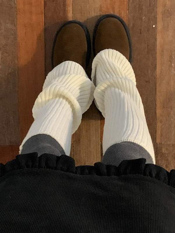 [그레이소량당일/하비추천/종아리커버] 낭랑 니트 골지 부츠컷 레그워머