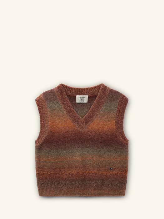 [24FW] 에스닉 부클 베스트 OBFXVT02_ORANGE BROWN