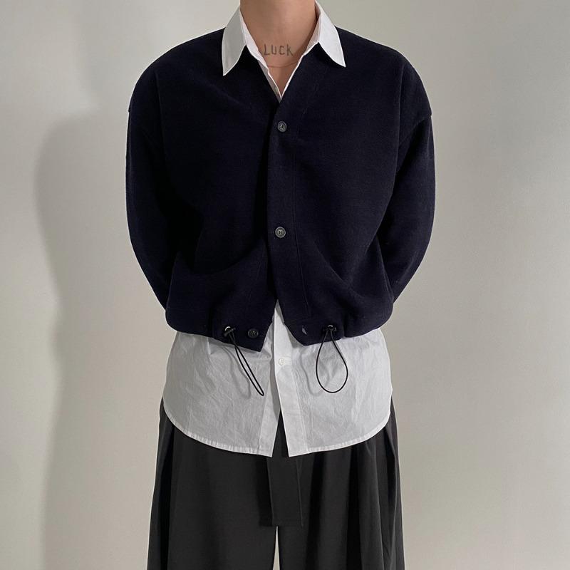 STRING CROP CARDIGAN (3COLOR)