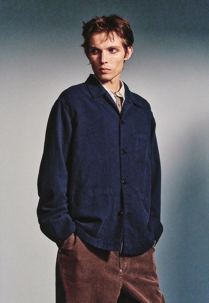 SILK NEP Work Jacket_Japanese Fabric_French Blue