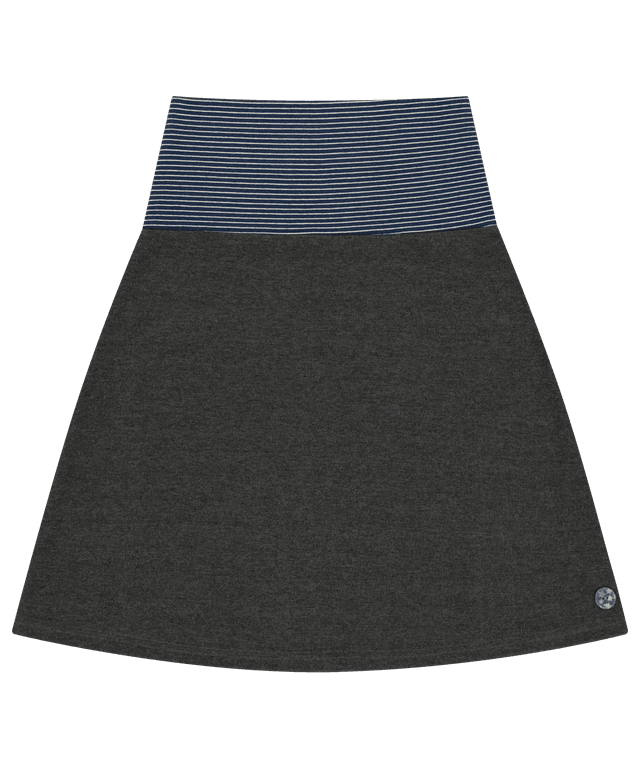 038 STRIPE SKIRT DARK GREY