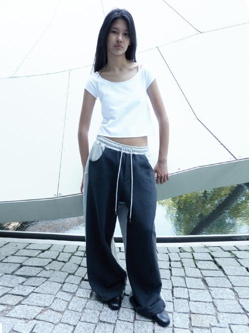REVERSE BANDING PANTS / CHARCOAL