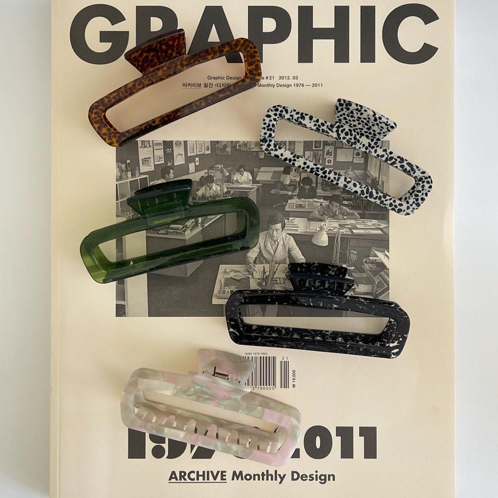 [엣더룸] 수입 프랑스 레이어드헤어 집게핀 [셀룰로오스