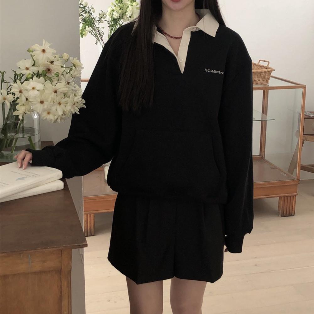 [당일/메란지] 오버클래식 하우스토 카라 mtm 맨투맨 티셔츠 (3color)