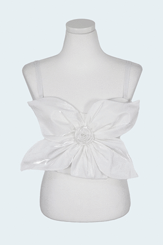 [블랙S 당일배송] 일랑 플라워 스트랩 탑 (2COLOR)