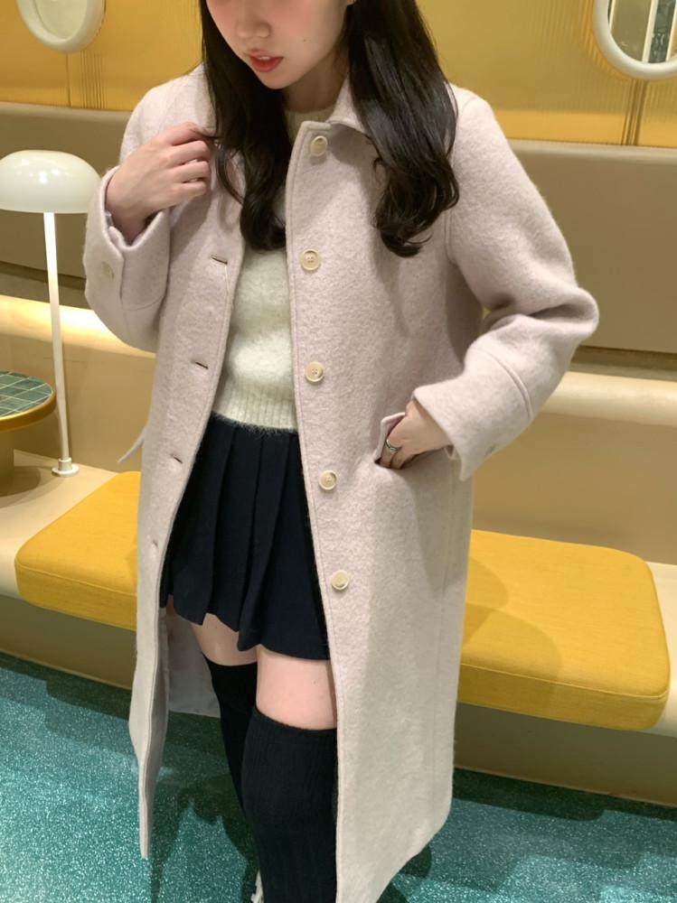 (2-3주 소요)riette 리에뜨 모그 코트 핑크 소라 모헤어코트