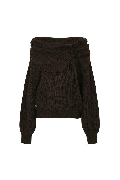 KAREN CORSET KNIT deep brown
