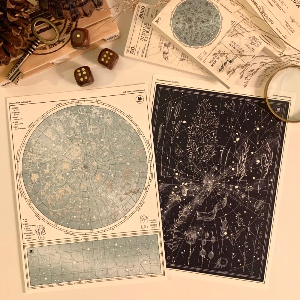 [mewmewbeam world map] postcard 006,007