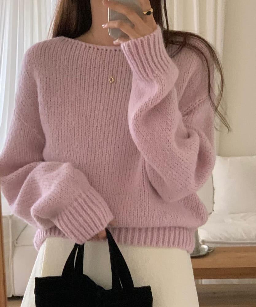 플러터 브런치 알파카 니트 (4col) flutter