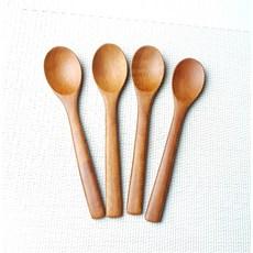 에보니 옻칠 나무 요거트 스푼