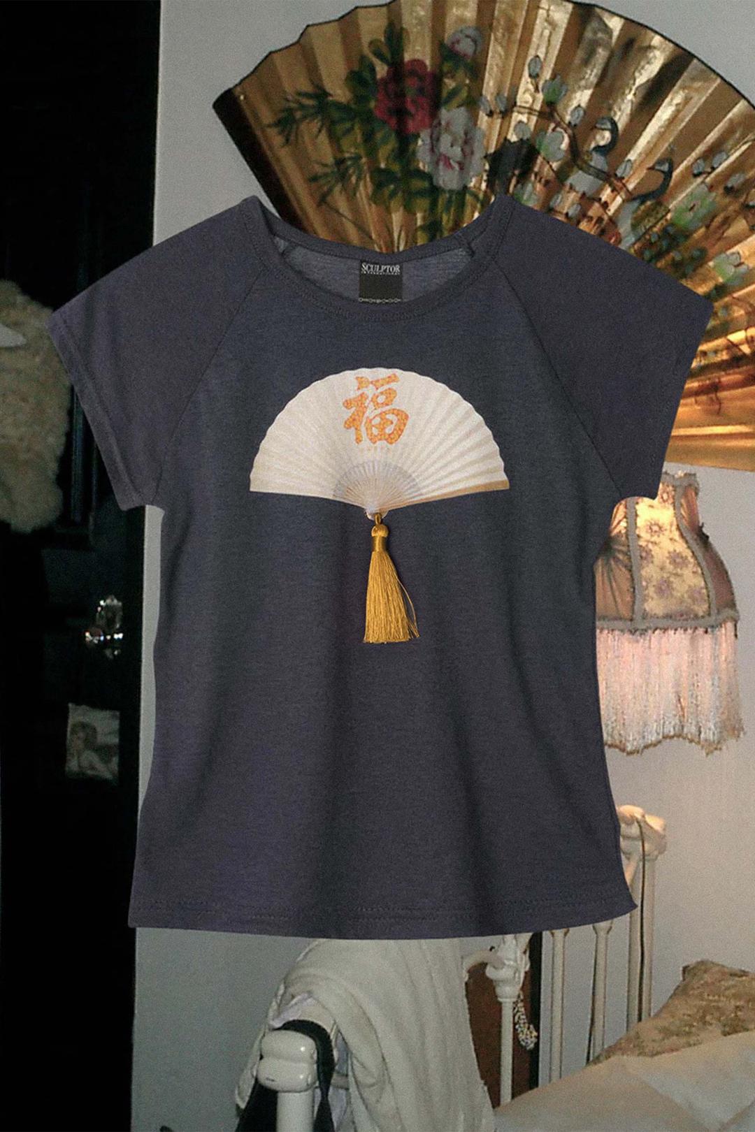 Zen Tassel Tee Charcoal