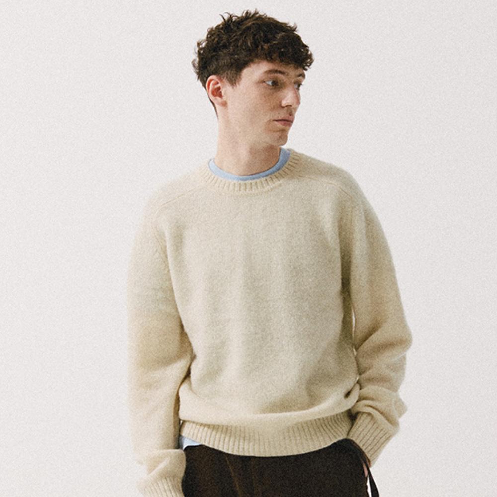 TF3-SW01 새들 라운드 니트-오트밀