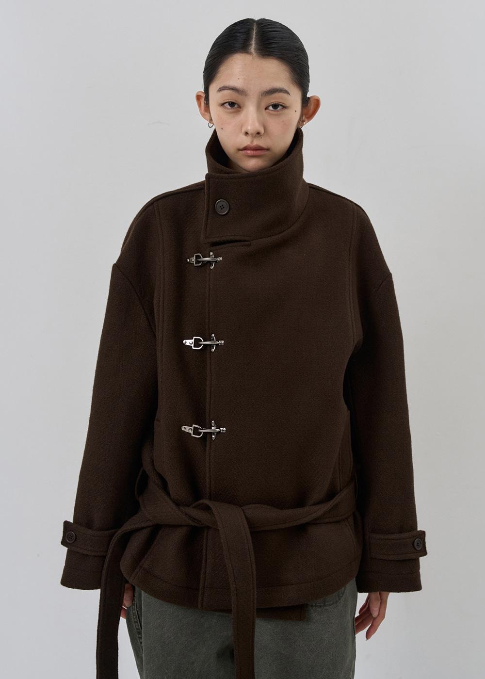 (w) Loop midi wool coat_choco brown