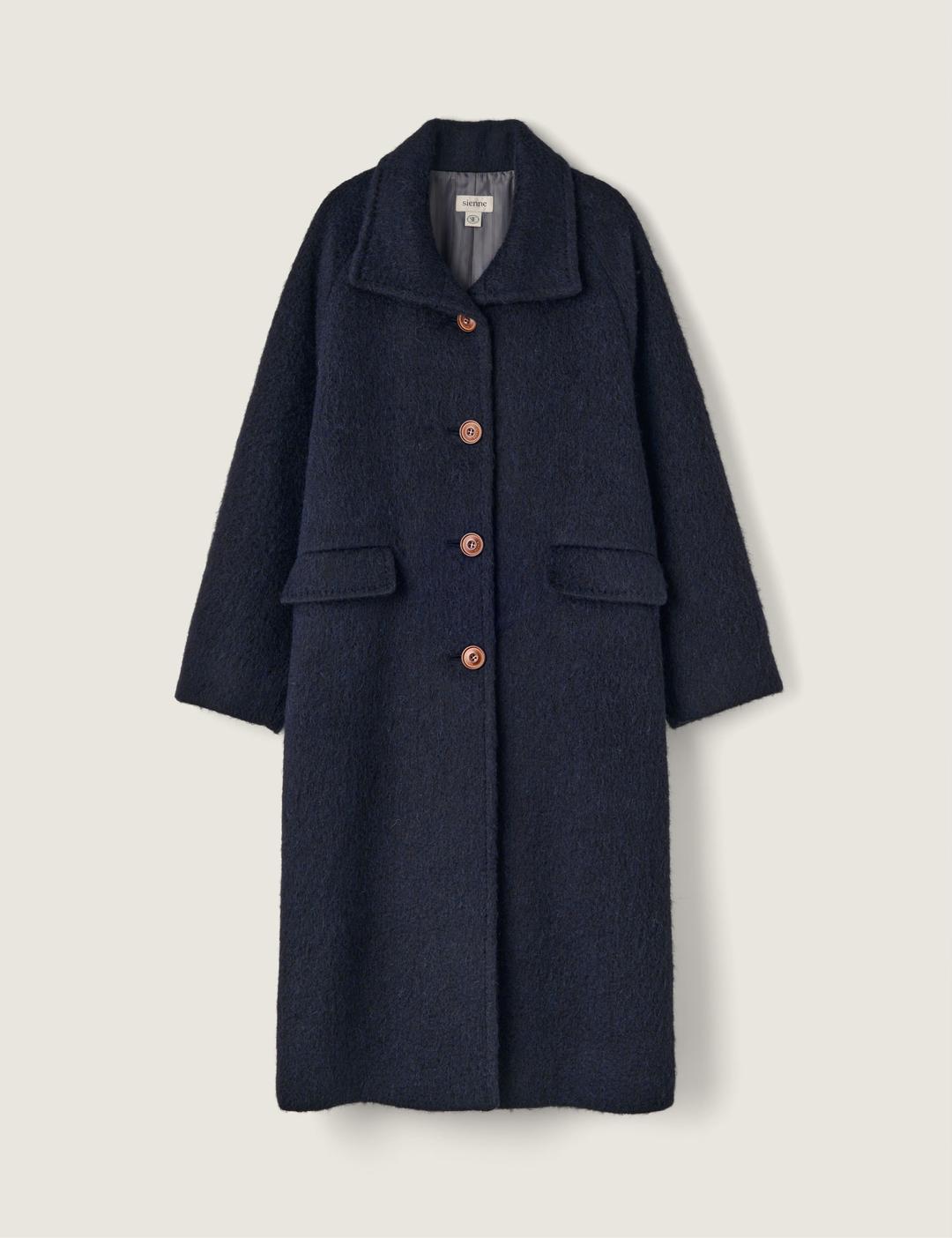Alpaca Stitch Coat (Navy)