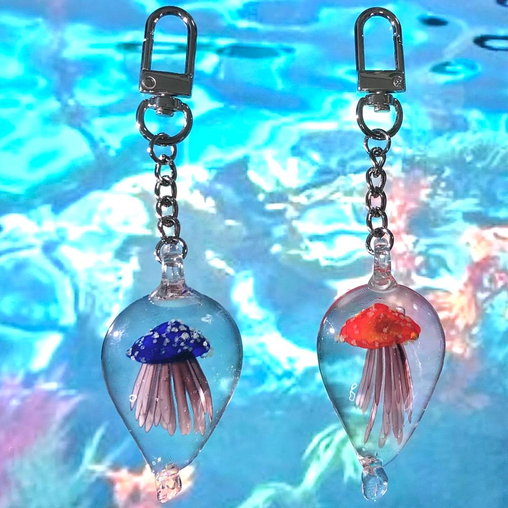 [해파리 야광 키링] 바닷 속 젤리피쉬 키링_마을엔