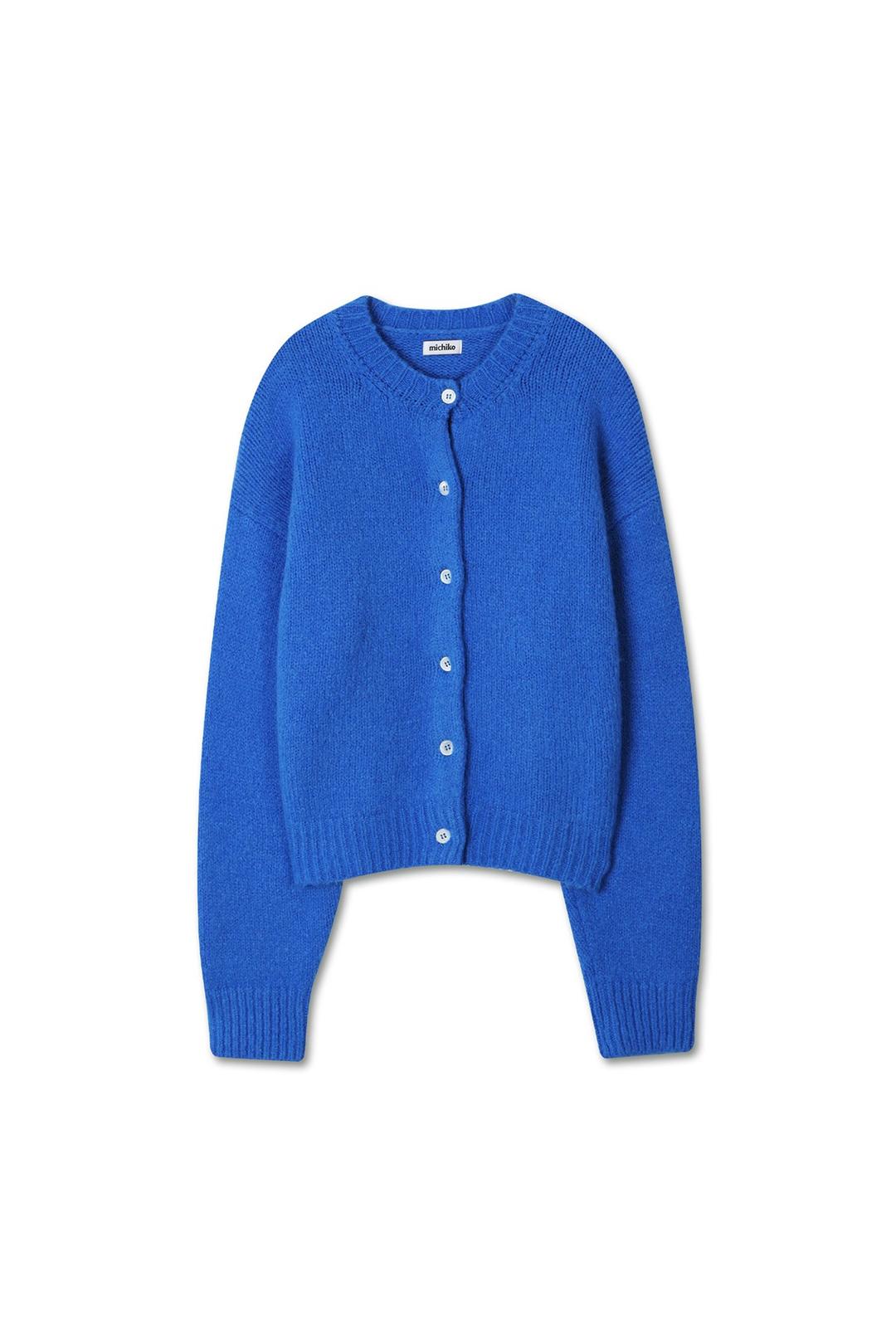 CLOUD WOOL KNIT CARDIGAN BLUE